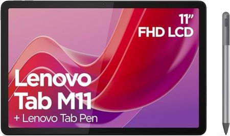 Lenovo Tab M11 Android Tablet | 11 Inch Full HD 1200p | 128 GB | Lenovo Tab Pen | WiFi | 4 GB RAM | Luna Grey | Designed for Portable Entertainment