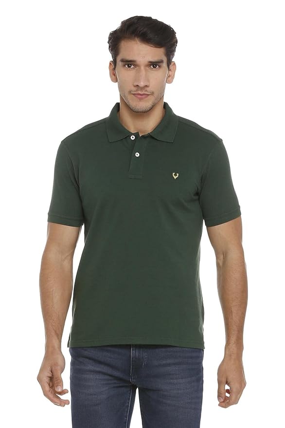 Allen Solly Men's Solid Regular Fit Polo