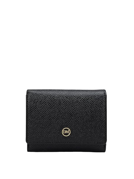 Da Milano Genuine Leather Black Small Womens Wallet (10028A-OL)