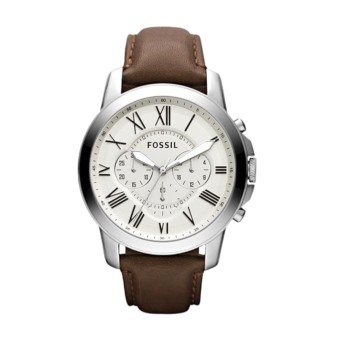 Fossil Grant Chronograph Beige Dial Men's Watch - FS4735